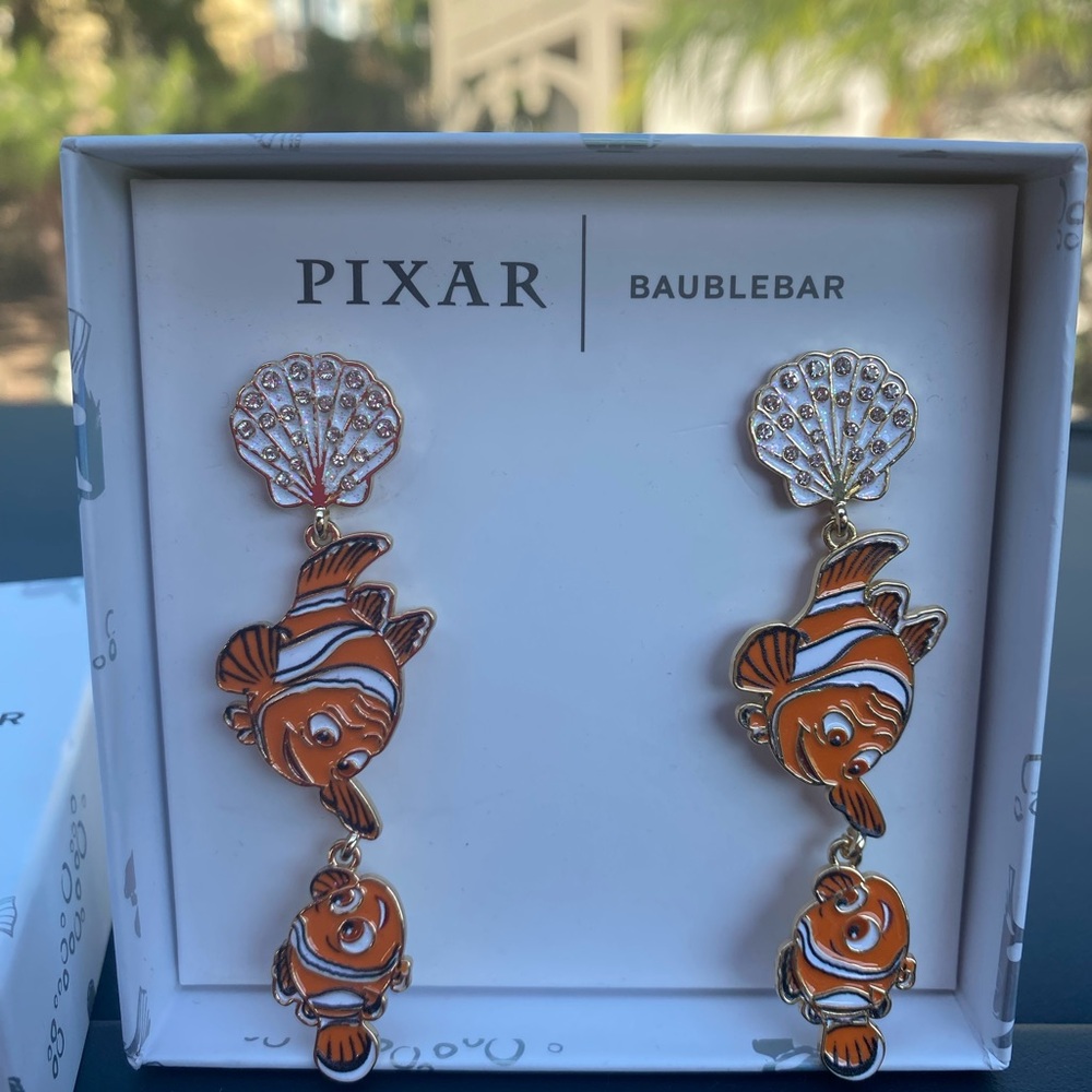 BaubleBar Pixar Orange Fish Earrings
